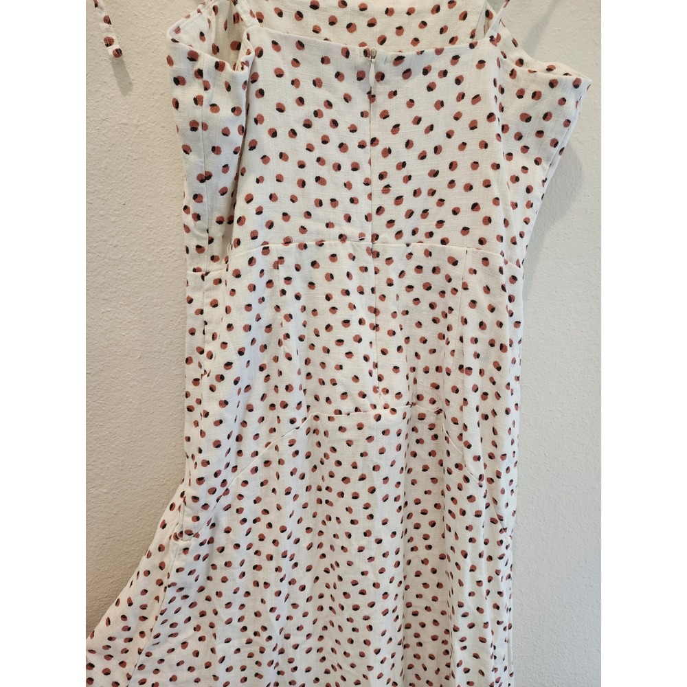 Stillwater Hola High Low Ruffle Midi Dress Linen Blend Dot WesternSize S - Picture 9 of 12